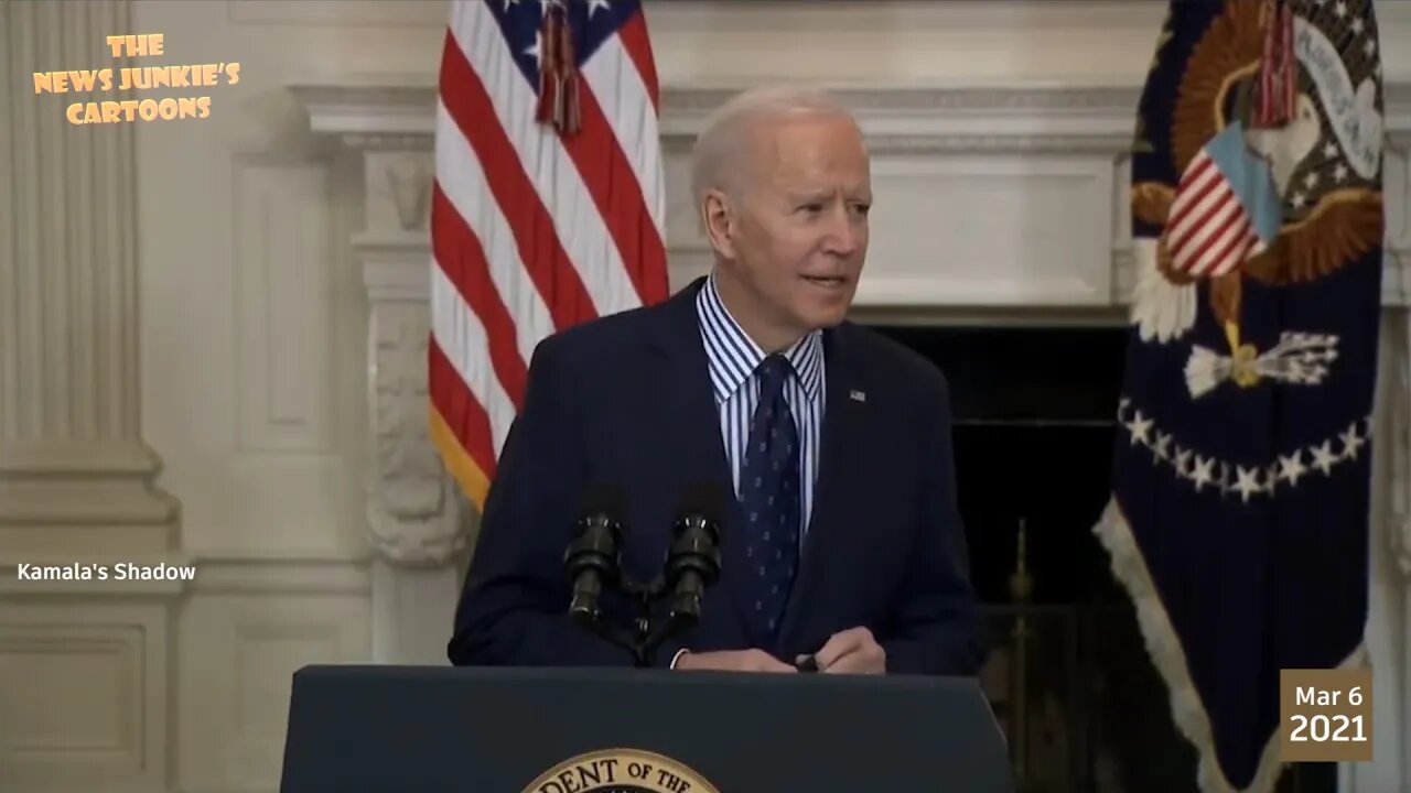 Biden gets excited about 'American Rescue Plan'.
