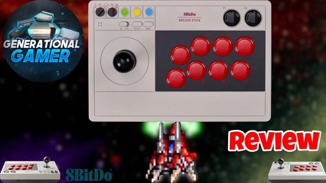 8bitdo Arcade Stick - 2.4 GHz, Bluetooth for Nintendo Switch, MiSTer & More