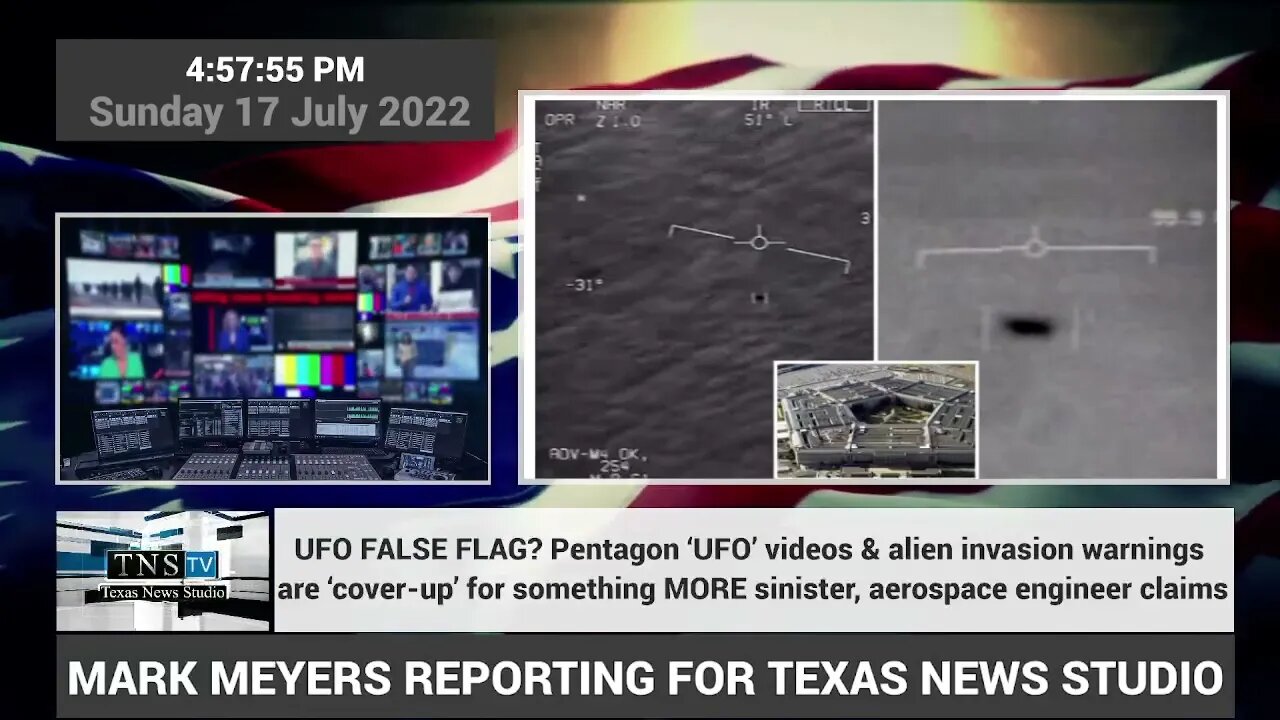 UFO videos /alien invasion warnings are cover-up for something sinister, aerospace engineer claims