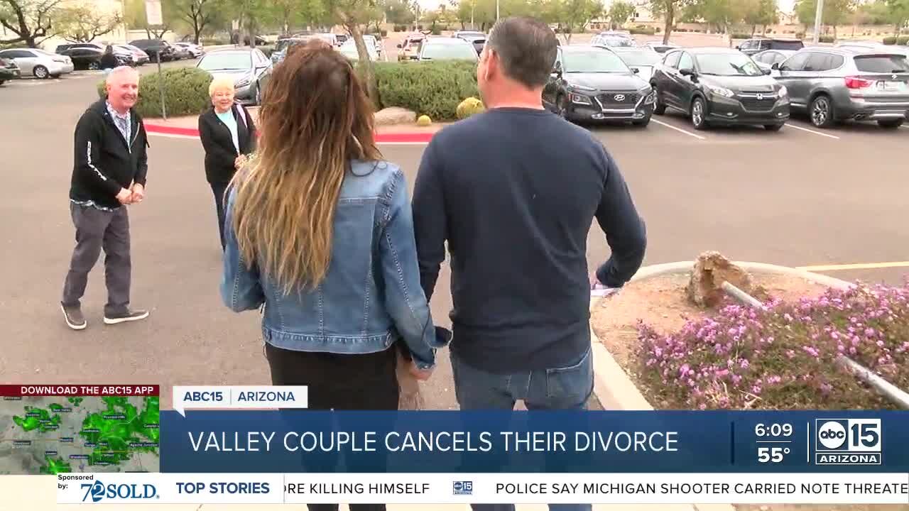 Valley couple cancels their divorce on Valentine's Day