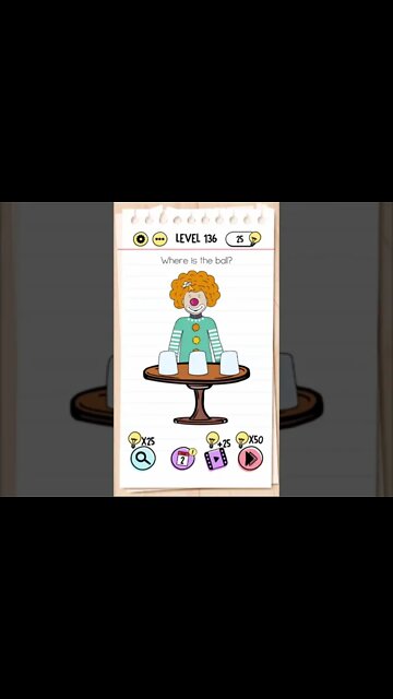 Brain Test Tricky Puzzles Level 136 Where is the ball?