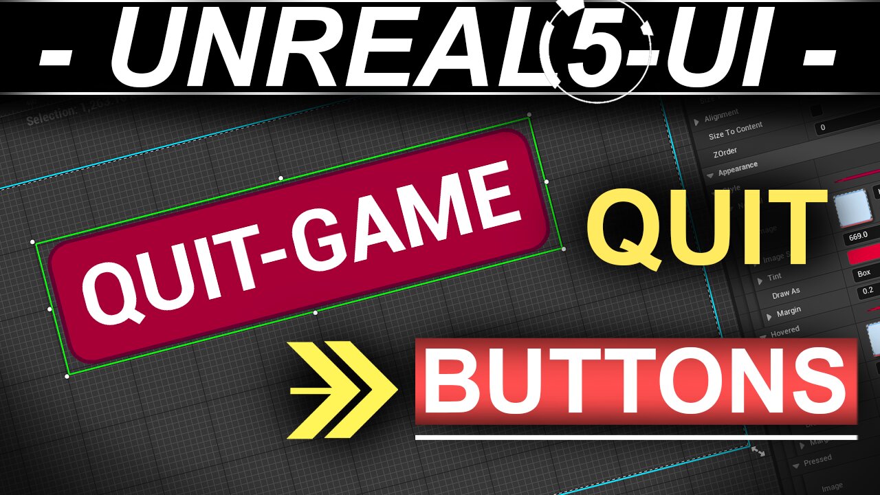 Unreal-5: UI-Menu QUIT-Button Blueprints (30 SECONDS!!)