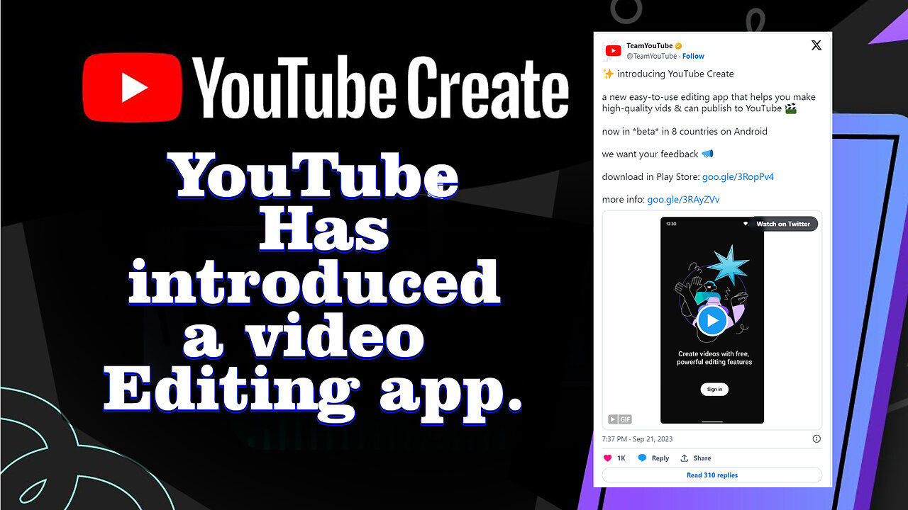 YouTube has introduced a video editing app. @InterestingStranger