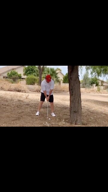 Golfer smashes ball into a tree, ricochets right into his ankle