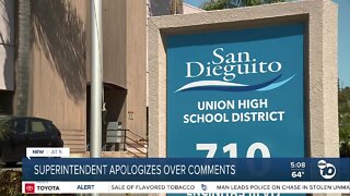 Superintendent apologizes over comments