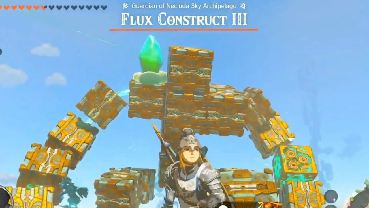 Defeating Flux Construct III "Gaurdian of the Necluda Sky Archipelago" Zelda: Tears of the Kingdom
