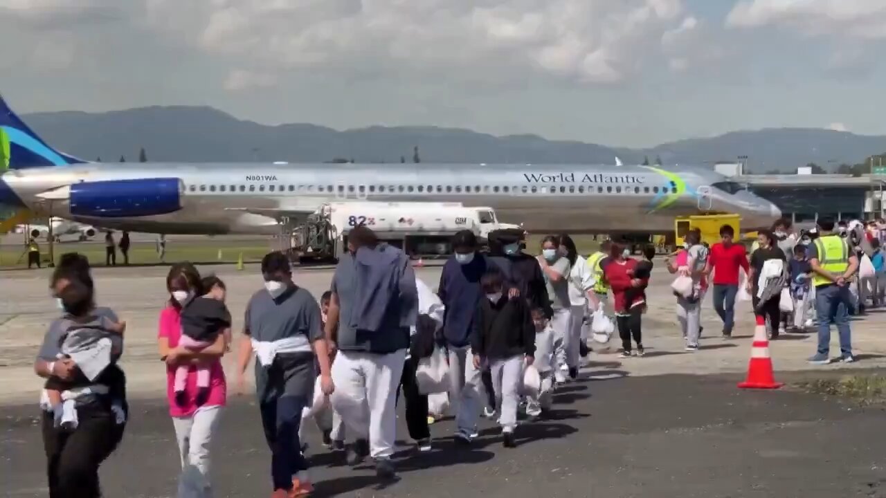 Illegal immigrant deportees in Mexico were flown BACK to Guatemala City on Friday