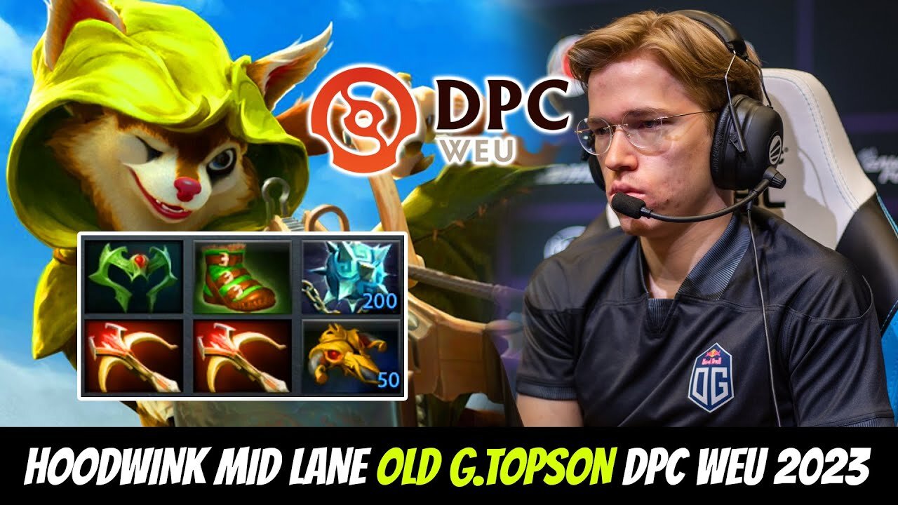 Dota 2 Highlights HOODWINK Mid lane OLD G.TOPSON DPC WEU 2023