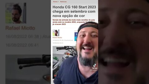 Nova Honda CG 160 2023 com mais uma impressionante mudança de grafismo…..