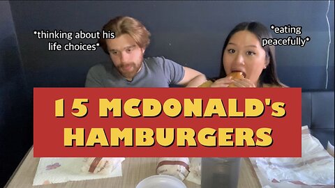 15 MCDONALD's HAMBURGERS CHALLENGE | Red & Yellow | Mukbang