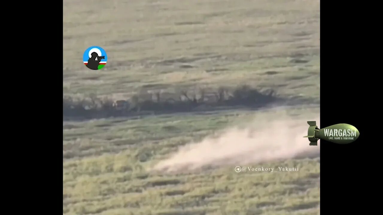 Long distance ATGM firing destroys Ukrainian vehicle