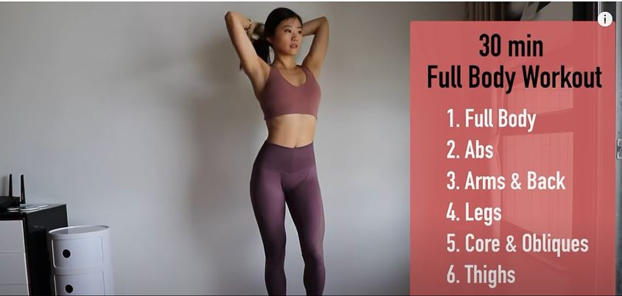 30 min Full Body Fat Burn HIIT (NO JUMPING) - Ab, Core, Arm, Back, Leg, Thigh & Cardio ~ Emi