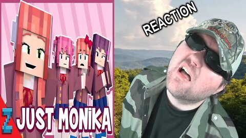 Just Monika” Minecraft Doki Doki Animated Music Video (Song By Random Encounters) REACTION!!! (BBT)