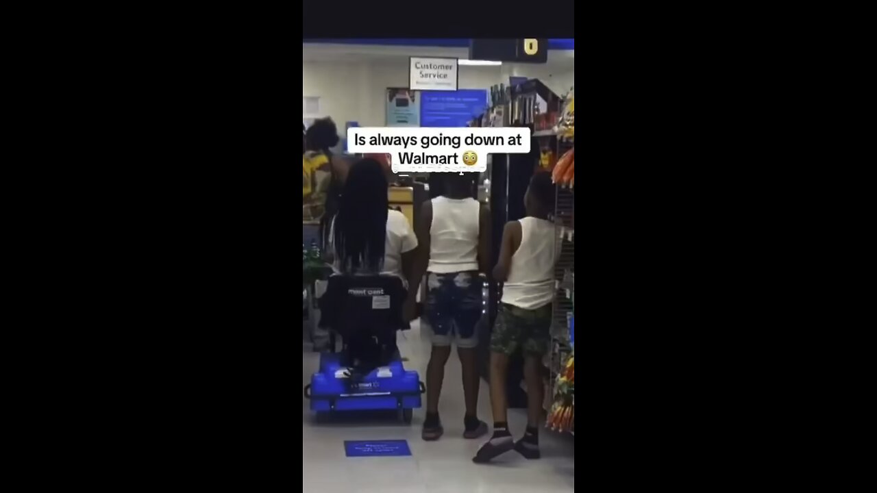 Black woman encourages her young sons to fight grown man at Walmart