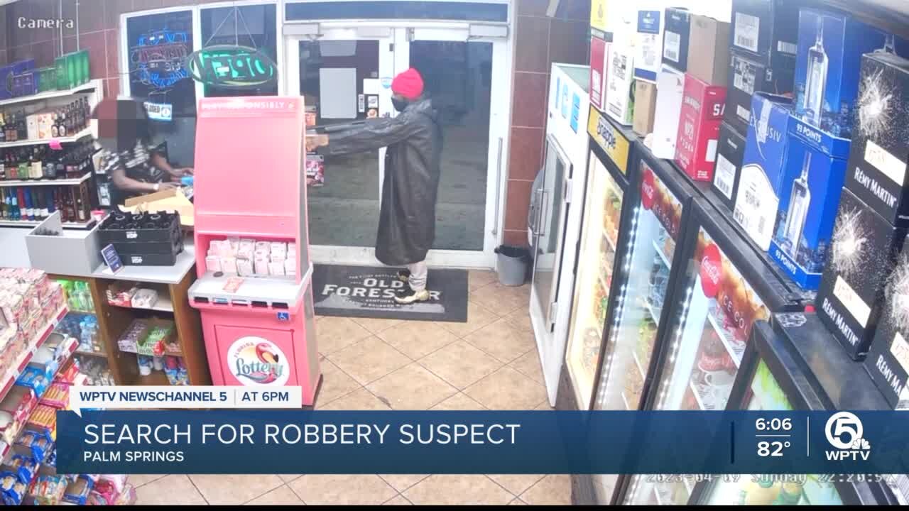 Palm Springs liquor store robber points shotgun at clerk, escapes with cash