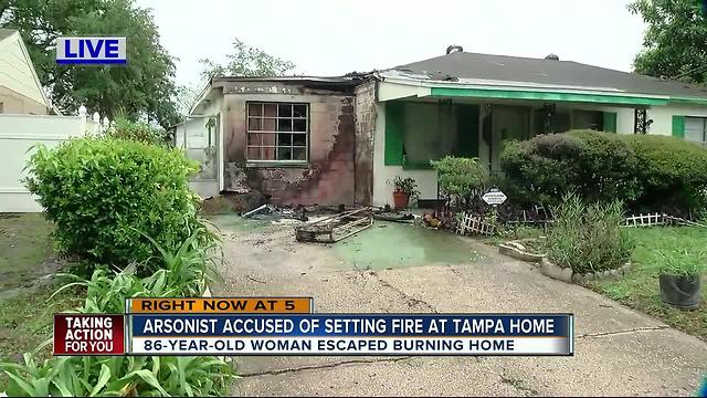 Investigators think someone set fire to home with 86-year-old woman inside