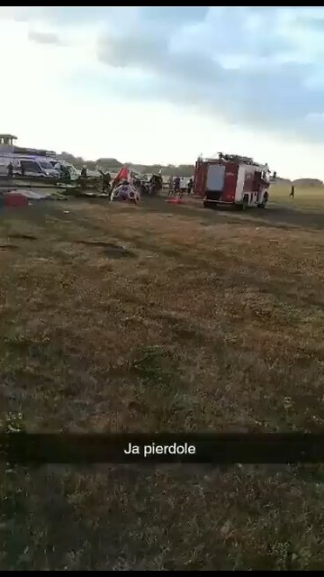 More footage of the Cessna plane that crashed in Poland today that killed 5 and injured 10