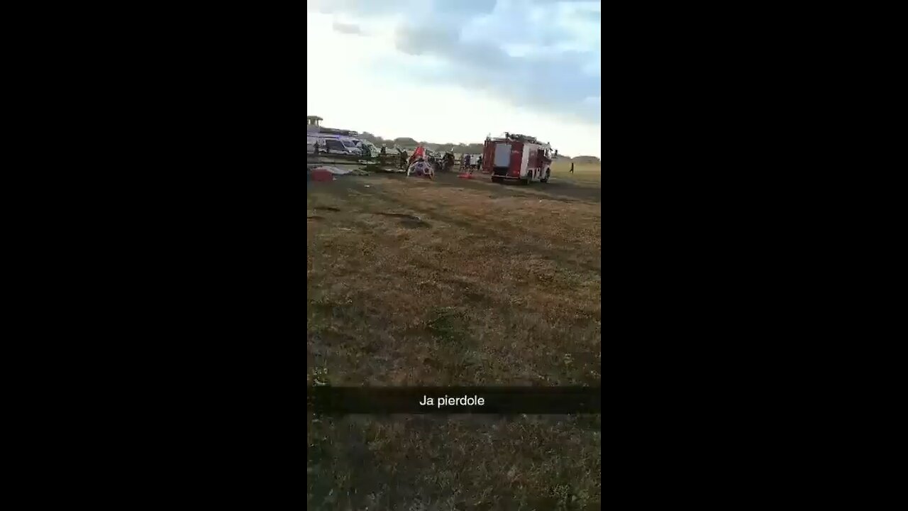 More footage of the Cessna plane that crashed in Poland today that killed 5 and injured 10