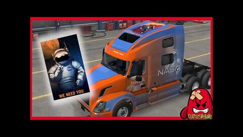 American Truck Simulator NASA We Want You livery for VOLVO VNL