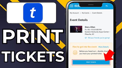 HOW TO PRINT TICKETS ON TICKETMASTER