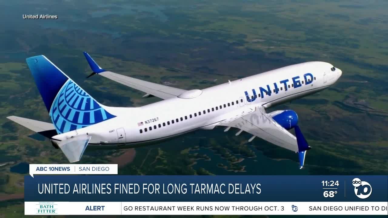 United Airlines facing fines for tarmac delays