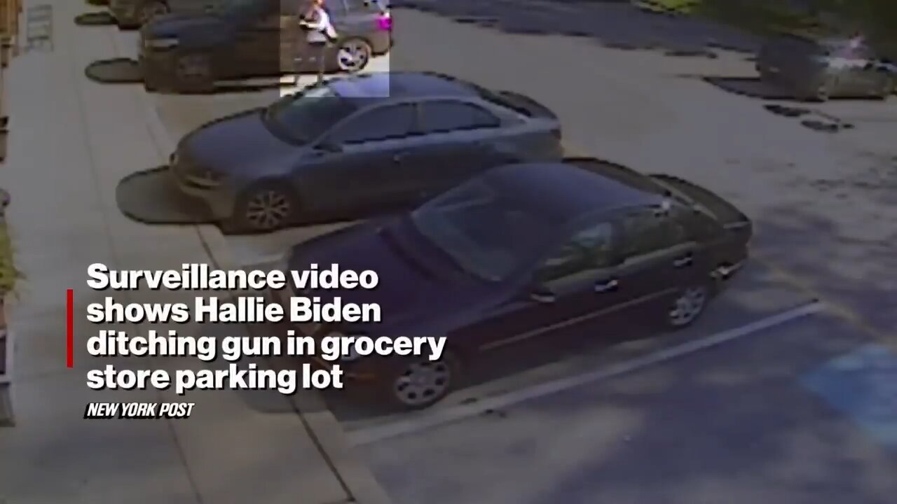 Surveillance video shows Hallie Biden ditching gun in grocery store parking lot