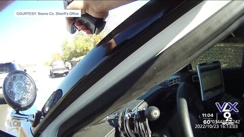 Bodycam shows woman hit Boone County sheriff's deputies, kick through cruiser window during arrest