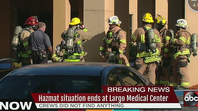 Largo Medical Center cleared after hazmat situation