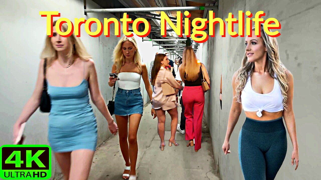 【4K】Hot 🔥 Nightlife Toronto Canada