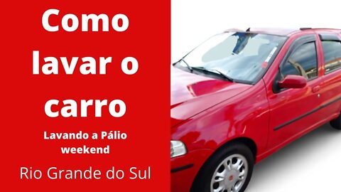 Lavando a Fiat Palio weekend do canal #palio #fiat #aventura como lavar o carro