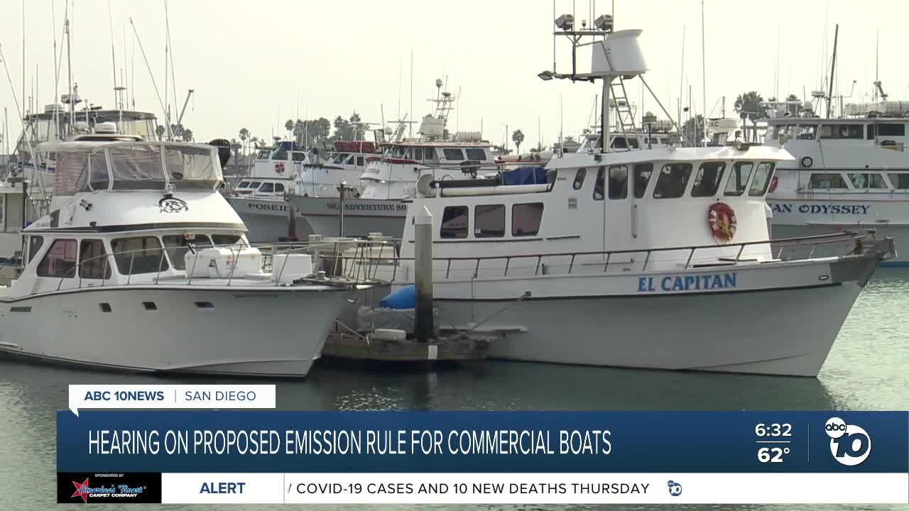 Hearing on proposed emission rule for commercial boats