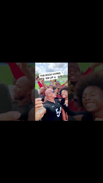 The Rock getting them boys hyped #therock #collegefootball #collegebaseball #sports