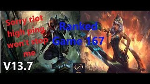 Ranked Game 167 Zed Vs Quiyana Mid League Of Legends V13.7