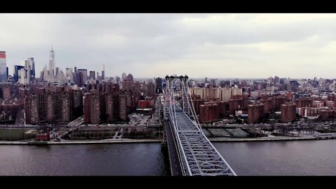 A Trip to the City: Williamsburg BRIDGE NY drone film