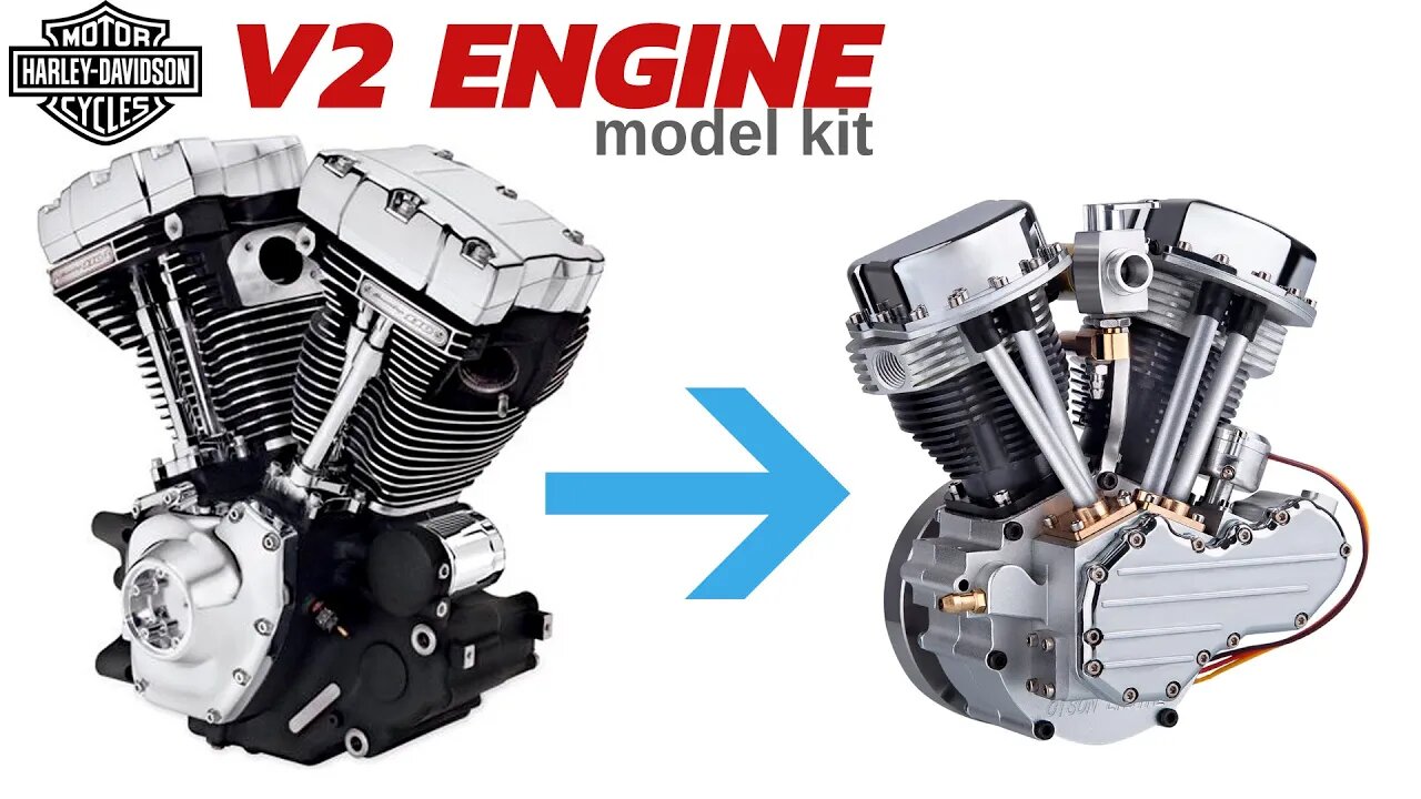 V2 Harley Davidson Modeling Engine Unboxing | - No talking | Cison FG-9VT Engine