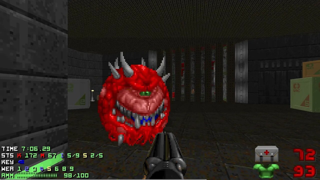 Doom 2 Tempest Level 4 UV with 101% in 10:54