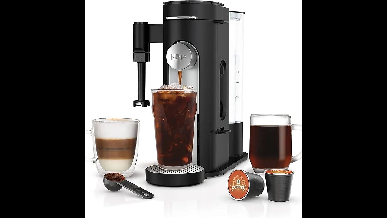 Ninja PB051 Pods & Grounds Specialty Single-Serve Coffee Maker, K-Cup Pod Compatible