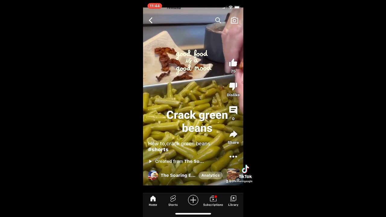 “Crack green beans”