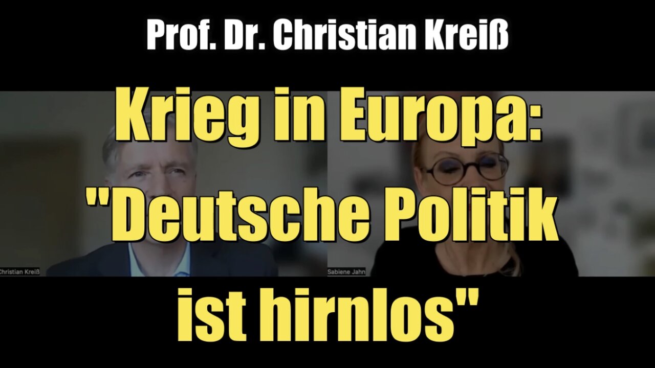 Prof. Dr. Christian Kreiß - Krieg in Europa: "Deutsche Politik ist hirnlos" (Interview I 14.04.2022)