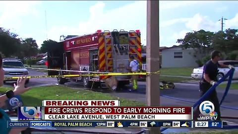 Crews respond to fire in West Palm Beach