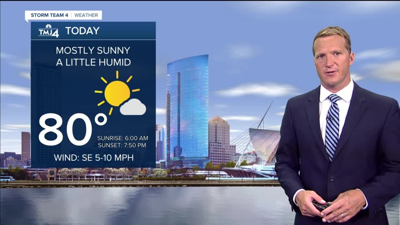 Mostly sunny Tuesday, slightly more humid by this afternoon