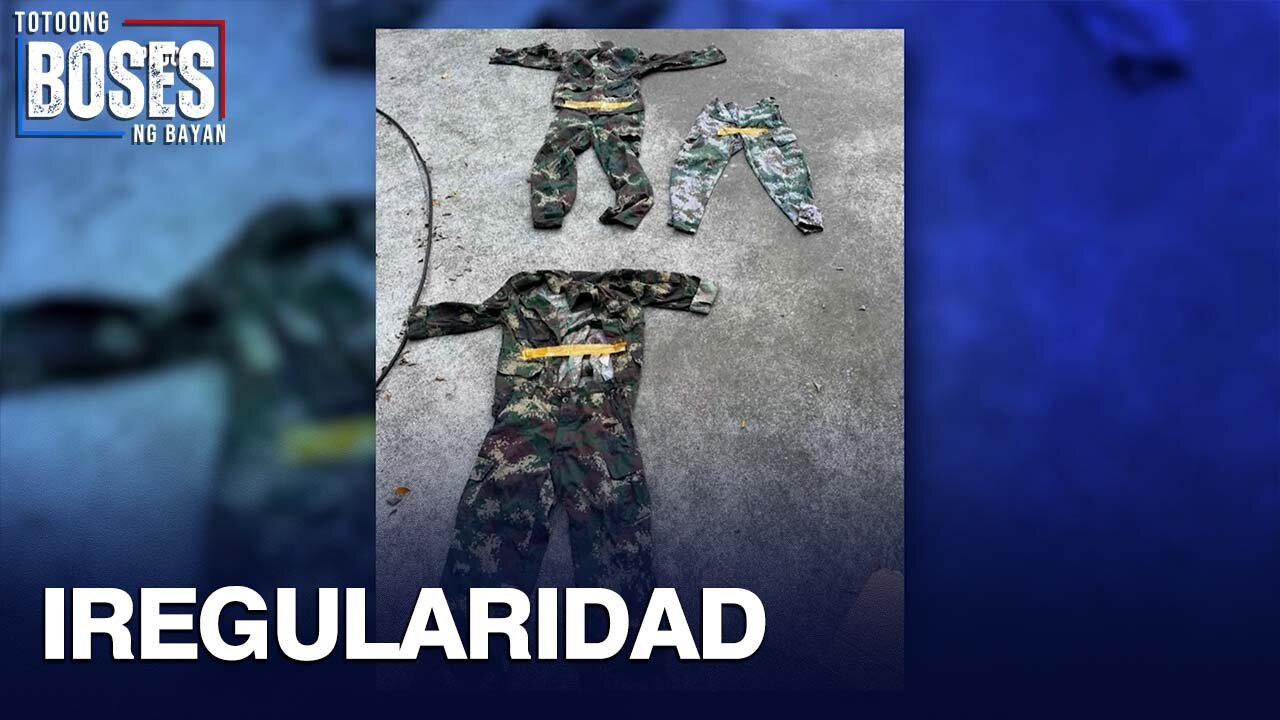 Iregularidad sa umano’y Chinese military uniforms na natagpuan sa isang POGO hub, inisa-isa