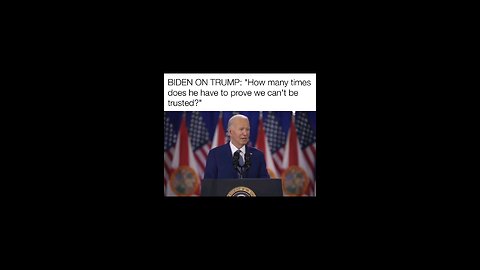 JOE BIDEN FINALLY TELLS THE TRUTH