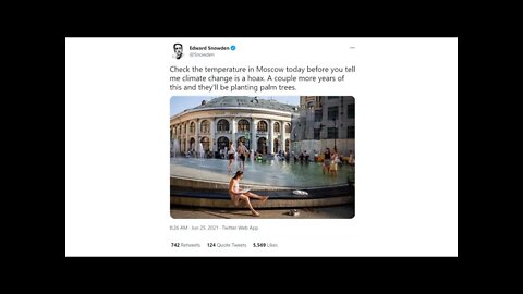 Edward Snowden Predicts Palm Trees In Moscow