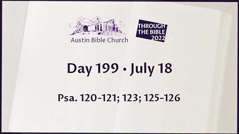 Through the Bible 2022 (Day 199)