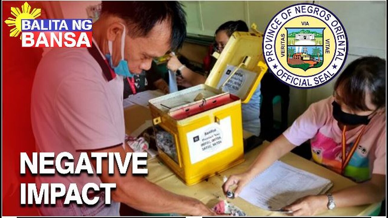 Special elections sa Negros Oriental, negative impact ang maidudulot sa lalawigan kung sakaling