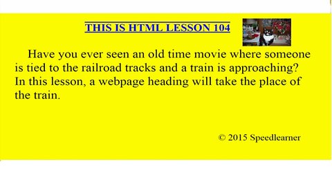 HTML Lesson 104