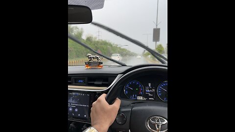 long drive in rainy weather