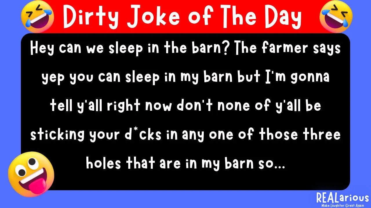 Dirty Joke | Adult Joke | Farmer and The Barn Hole | Funny Jokes on REALarious...🤣🤣🤣