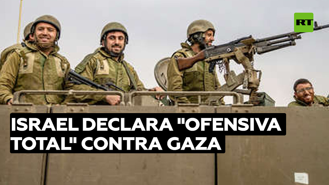 Ministro de Defensa de Israel anuncia que el país pasa a la "ofensiva total" contra Gaza